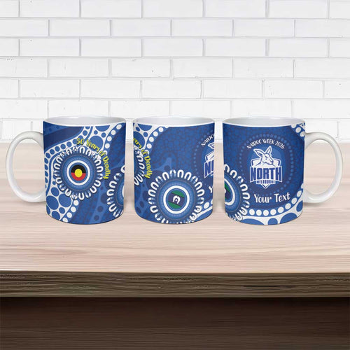 Kangaroos NAIDOC 2026 Personalised Ceramic Mug 50 Years of Deadly Aboriginal Art