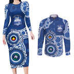 Kangaroos NAIDOC 2026 Personalised Couples Matching Long Sleeve Bodycon Dress and Long Sleeve Button Shirt 50 Years of Deadly Aboriginal Art