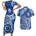 Kangaroos NAIDOC 2026 Personalised Couples Matching Short Sleeve Bodycon Dress and Hawaiian Shirt 50 Years of Deadly Aboriginal Art
