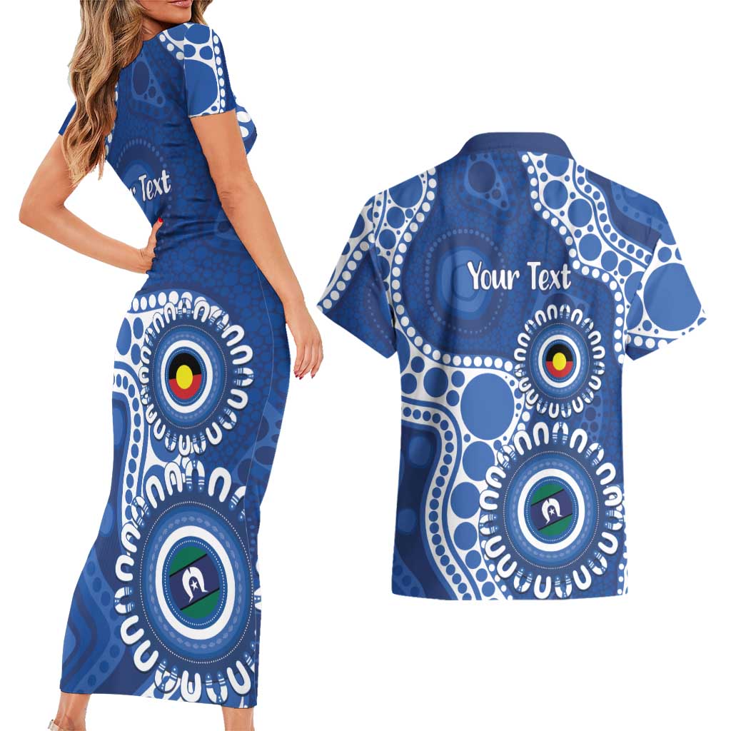 Kangaroos NAIDOC 2026 Personalised Couples Matching Short Sleeve Bodycon Dress and Hawaiian Shirt 50 Years of Deadly Aboriginal Art