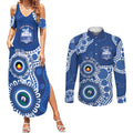 Kangaroos NAIDOC 2026 Personalised Couples Matching Summer Maxi Dress and Long Sleeve Button Shirt 50 Years of Deadly Aboriginal Art