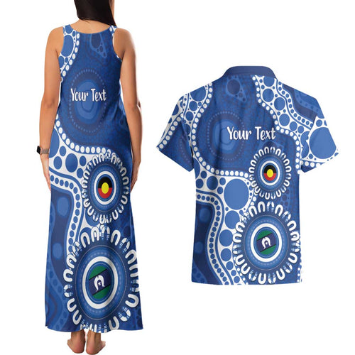 Kangaroos NAIDOC 2026 Personalised Couples Matching Tank Maxi Dress and Hawaiian Shirt 50 Years of Deadly Aboriginal Art