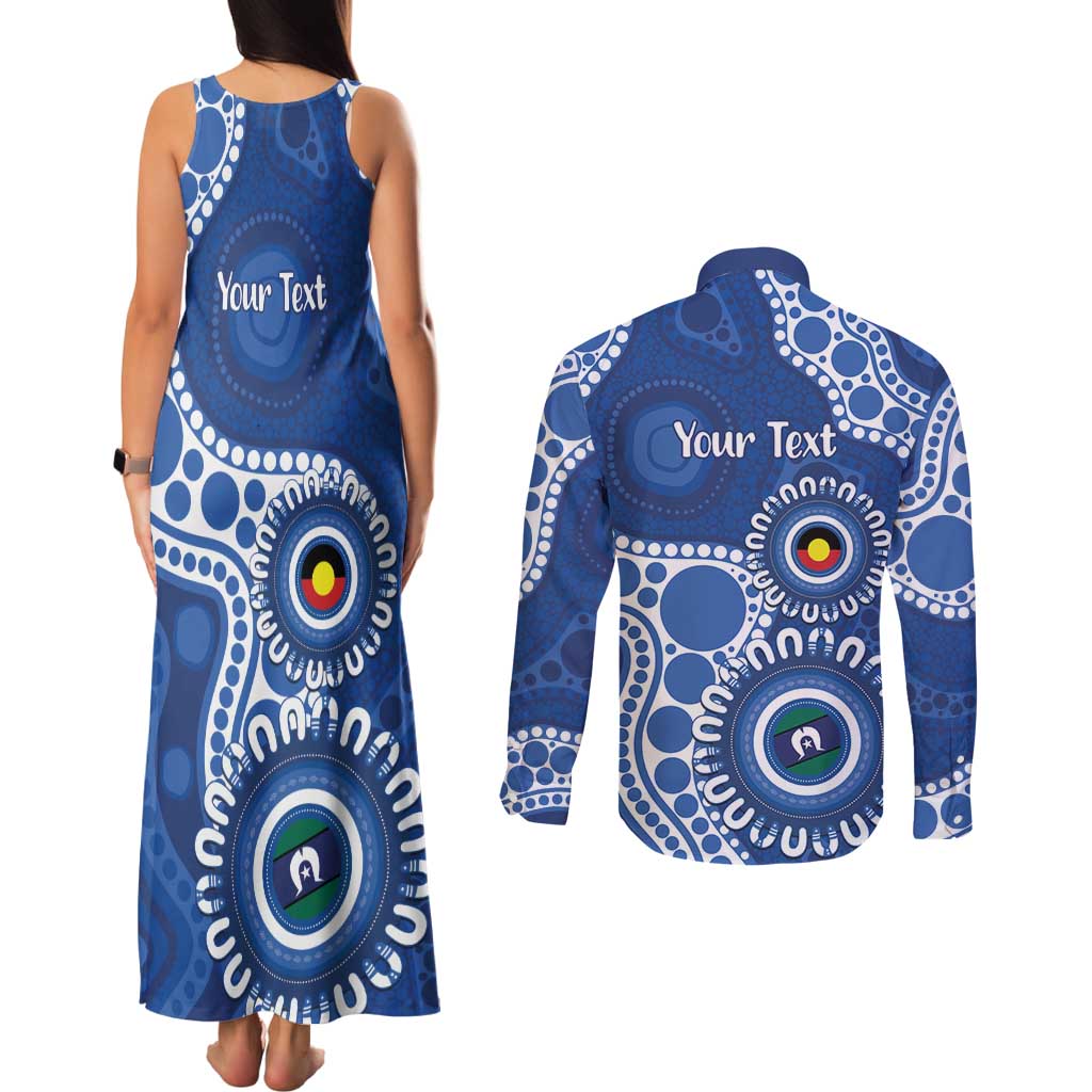 Kangaroos NAIDOC 2026 Personalised Couples Matching Tank Maxi Dress and Long Sleeve Button Shirt 50 Years of Deadly Aboriginal Art