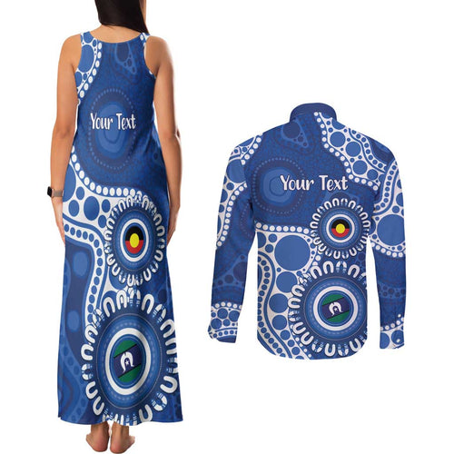 Kangaroos NAIDOC 2026 Personalised Couples Matching Tank Maxi Dress and Long Sleeve Button Shirt 50 Years of Deadly Aboriginal Art