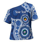 Kangaroos NAIDOC 2026 Personalised Cross Shoulder Shirt 50 Years of Deadly Aboriginal Art