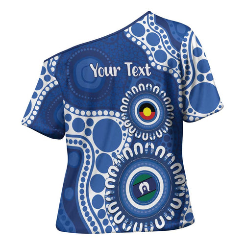 Kangaroos NAIDOC 2026 Personalised Cross Shoulder Shirt 50 Years of Deadly Aboriginal Art