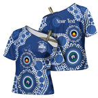 Kangaroos NAIDOC 2026 Personalised Cross Shoulder Shirt 50 Years of Deadly Aboriginal Art