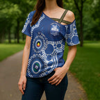 Kangaroos NAIDOC 2026 Personalised Cross Shoulder Shirt 50 Years of Deadly Aboriginal Art