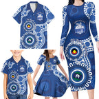 Kangaroos NAIDOC 2026 Personalised Family Matching Long Sleeve Bodycon Dress and Hawaiian Shirt 50 Years of Deadly Aboriginal Art