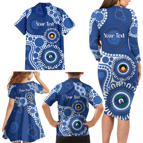 Kangaroos NAIDOC 2026 Personalised Family Matching Long Sleeve Bodycon Dress and Hawaiian Shirt 50 Years of Deadly Aboriginal Art