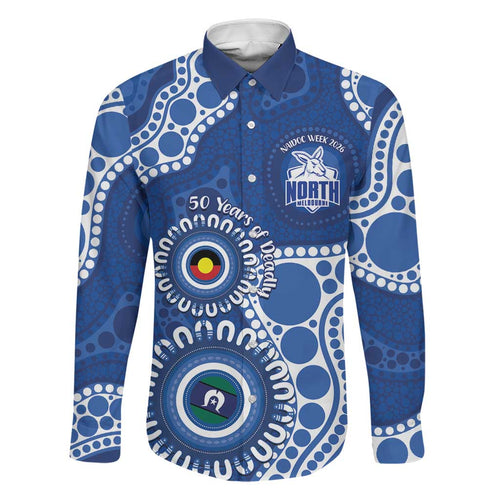 Kangaroos NAIDOC 2026 Personalised Family Matching Long Sleeve Bodycon Dress and Hawaiian Shirt 50 Years of Deadly Aboriginal Art