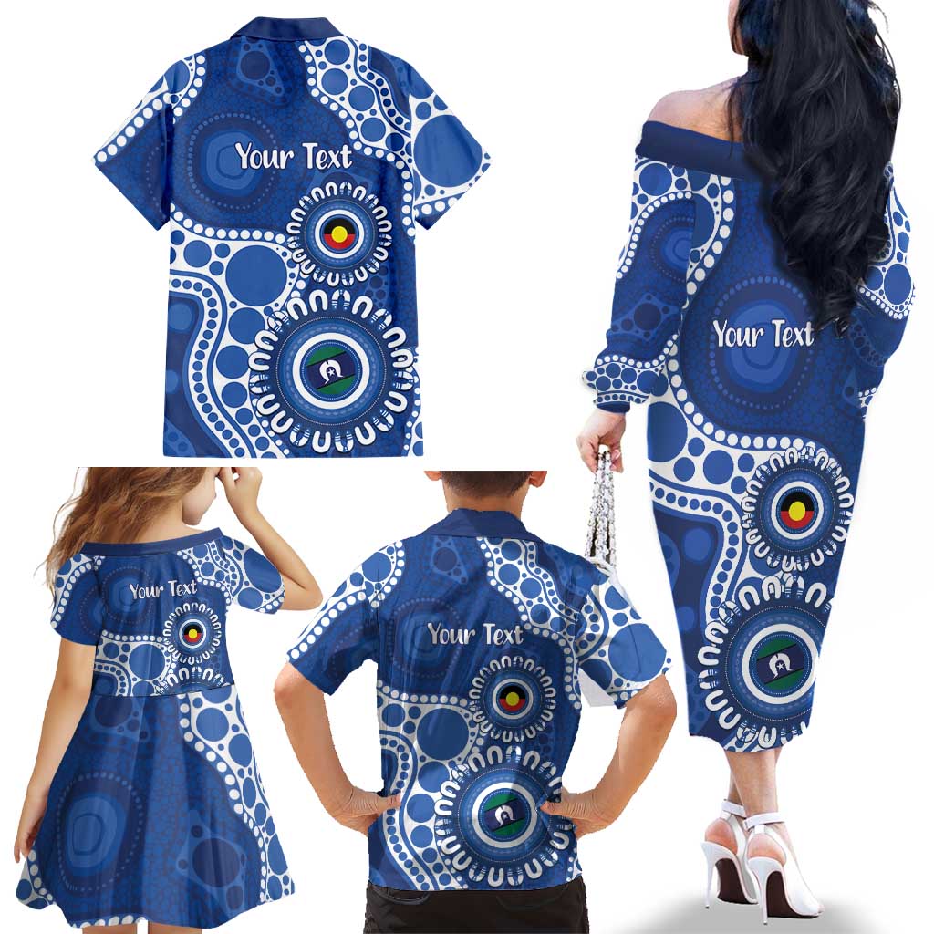 Kangaroos NAIDOC 2026 Personalised Family Matching Off The Shoulder Long Sleeve Dress and Hawaiian Shirt 50 Years of Deadly Aboriginal Art