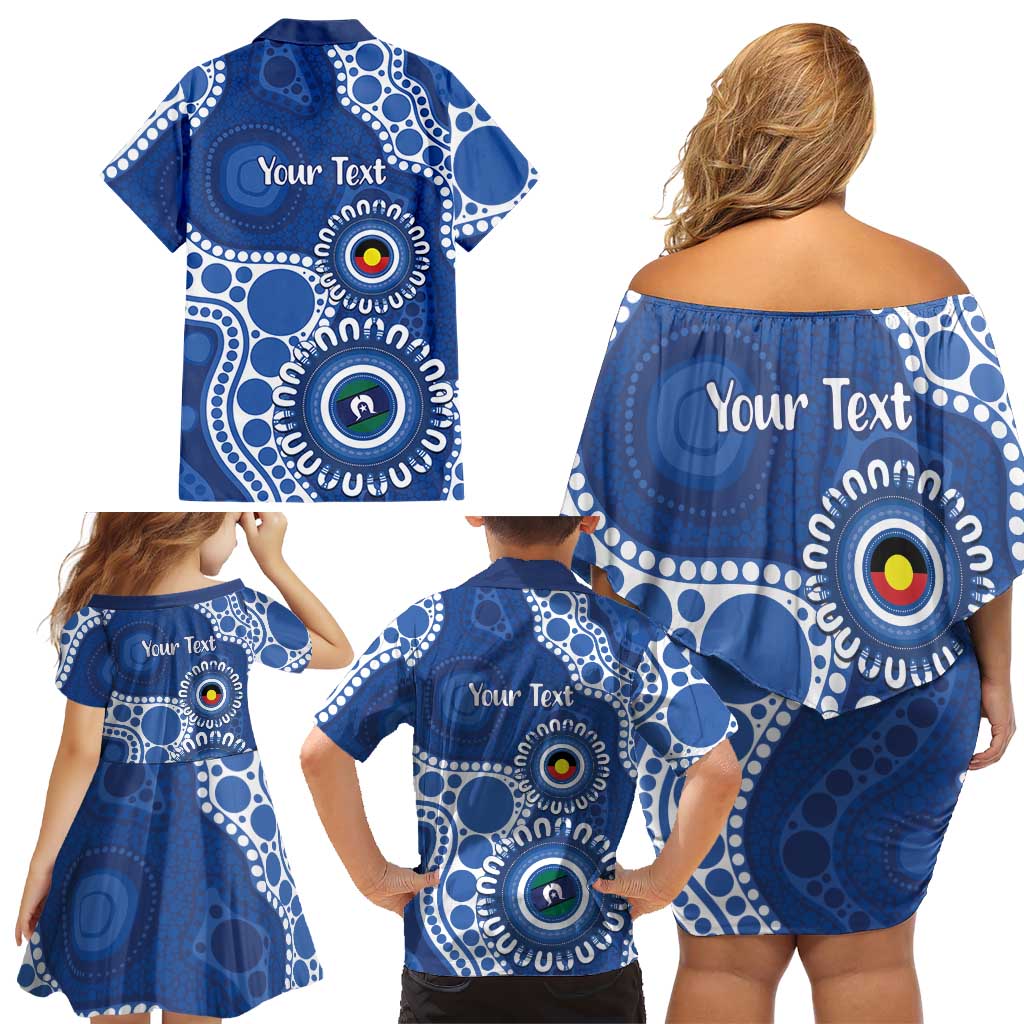 Kangaroos NAIDOC 2026 Personalised Family Matching Off Shoulder Short Dress and Hawaiian Shirt 50 Years of Deadly Aboriginal Art