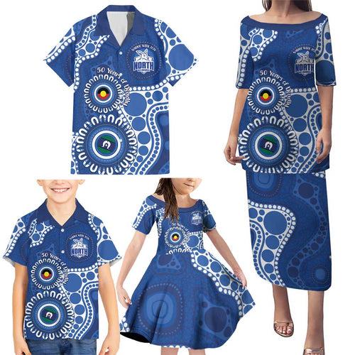 Kangaroos NAIDOC 2026 Personalised Family Matching Puletasi and Hawaiian Shirt 50 Years of Deadly Aboriginal Art