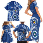 Kangaroos NAIDOC 2026 Personalised Family Matching Short Sleeve Bodycon Dress and Hawaiian Shirt 50 Years of Deadly Aboriginal Art