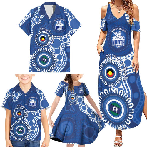 Kangaroos NAIDOC 2026 Personalised Family Matching Summer Maxi Dress and Hawaiian Shirt 50 Years of Deadly Aboriginal Art