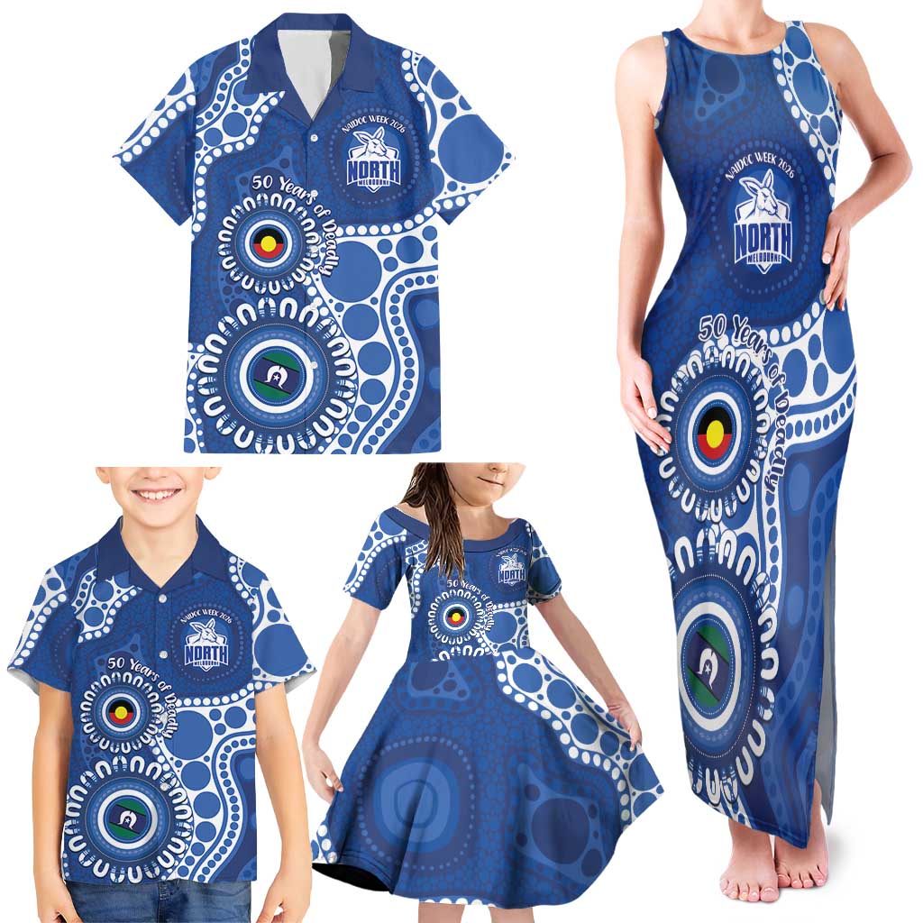 Kangaroos NAIDOC 2026 Personalised Family Matching Tank Maxi Dress and Hawaiian Shirt 50 Years of Deadly Aboriginal Art