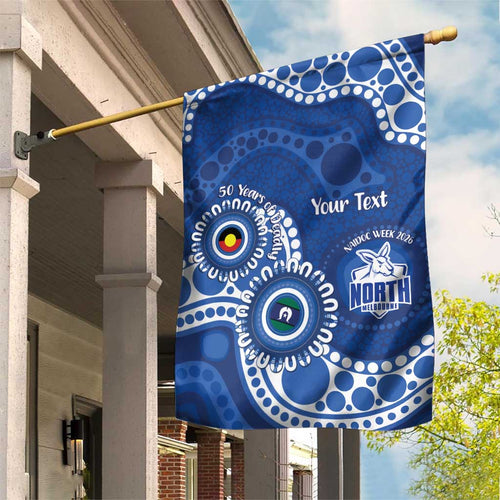 Kangaroos NAIDOC 2026 Personalised Garden Flag 50 Years of Deadly Aboriginal Art