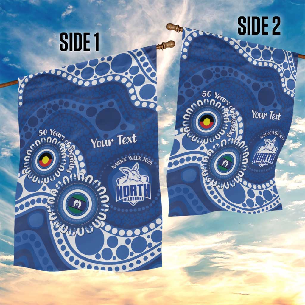 Kangaroos NAIDOC 2026 Personalised Garden Flag 50 Years of Deadly Aboriginal Art