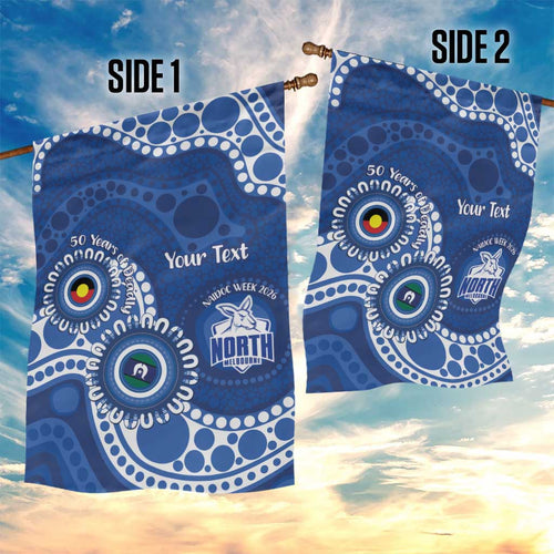 Kangaroos NAIDOC 2026 Personalised Garden Flag 50 Years of Deadly Aboriginal Art