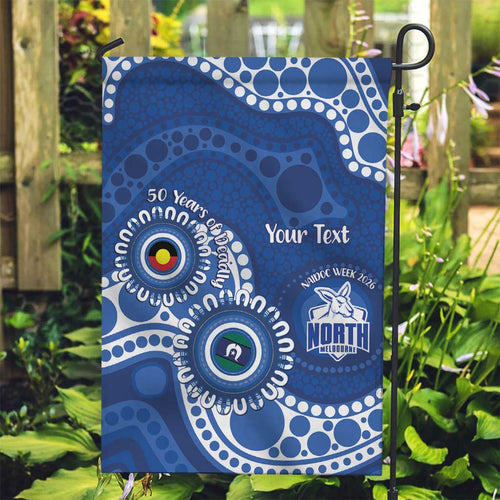 Kangaroos NAIDOC 2026 Personalised Garden Flag 50 Years of Deadly Aboriginal Art