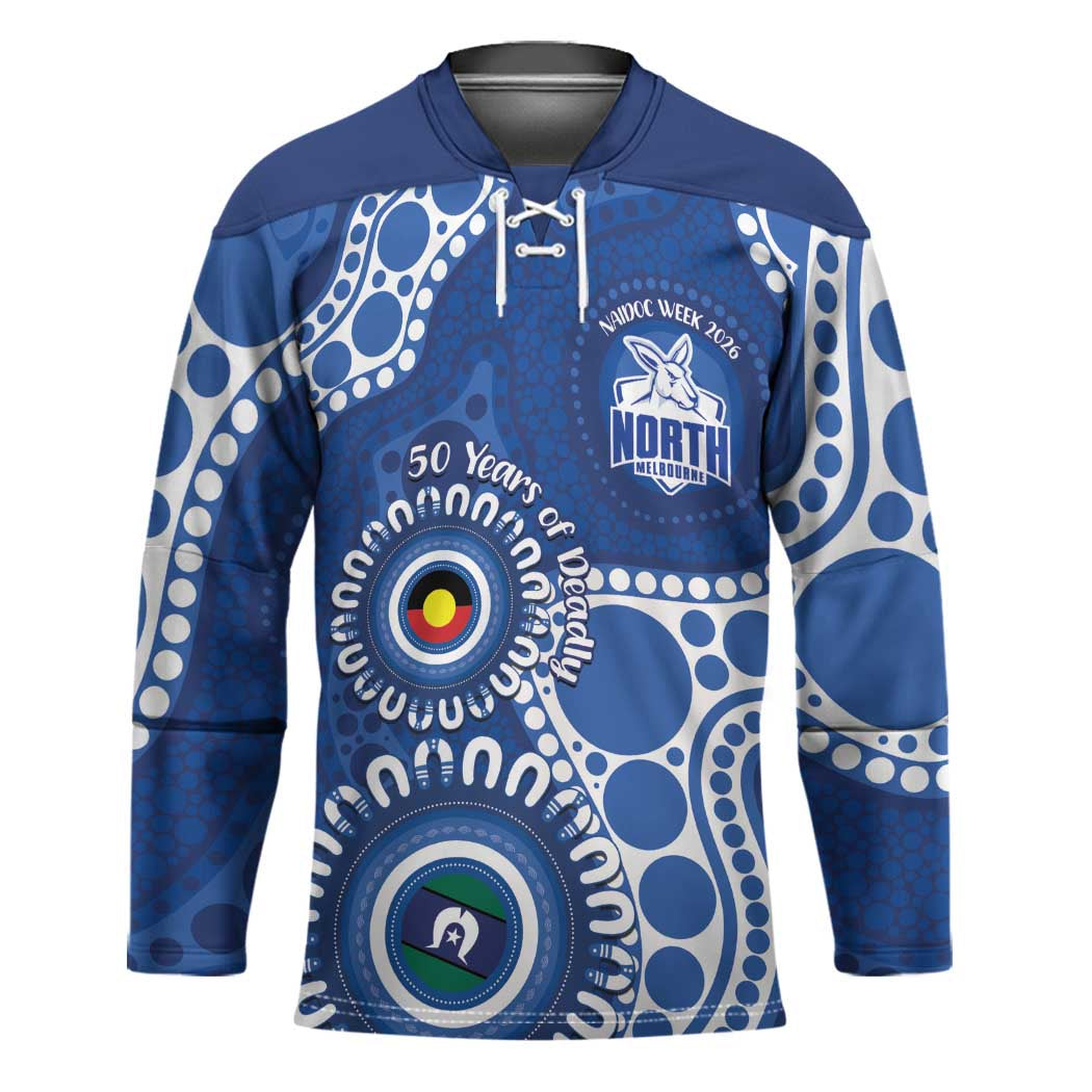 Kangaroos NAIDOC 2026 Personalised Hockey Jersey 50 Years of Deadly Aboriginal Art