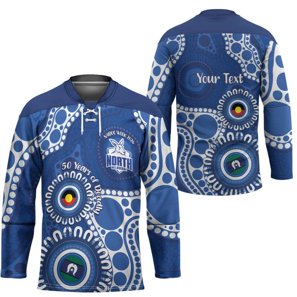 Kangaroos NAIDOC 2026 Personalised Hockey Jersey 50 Years of Deadly Aboriginal Art
