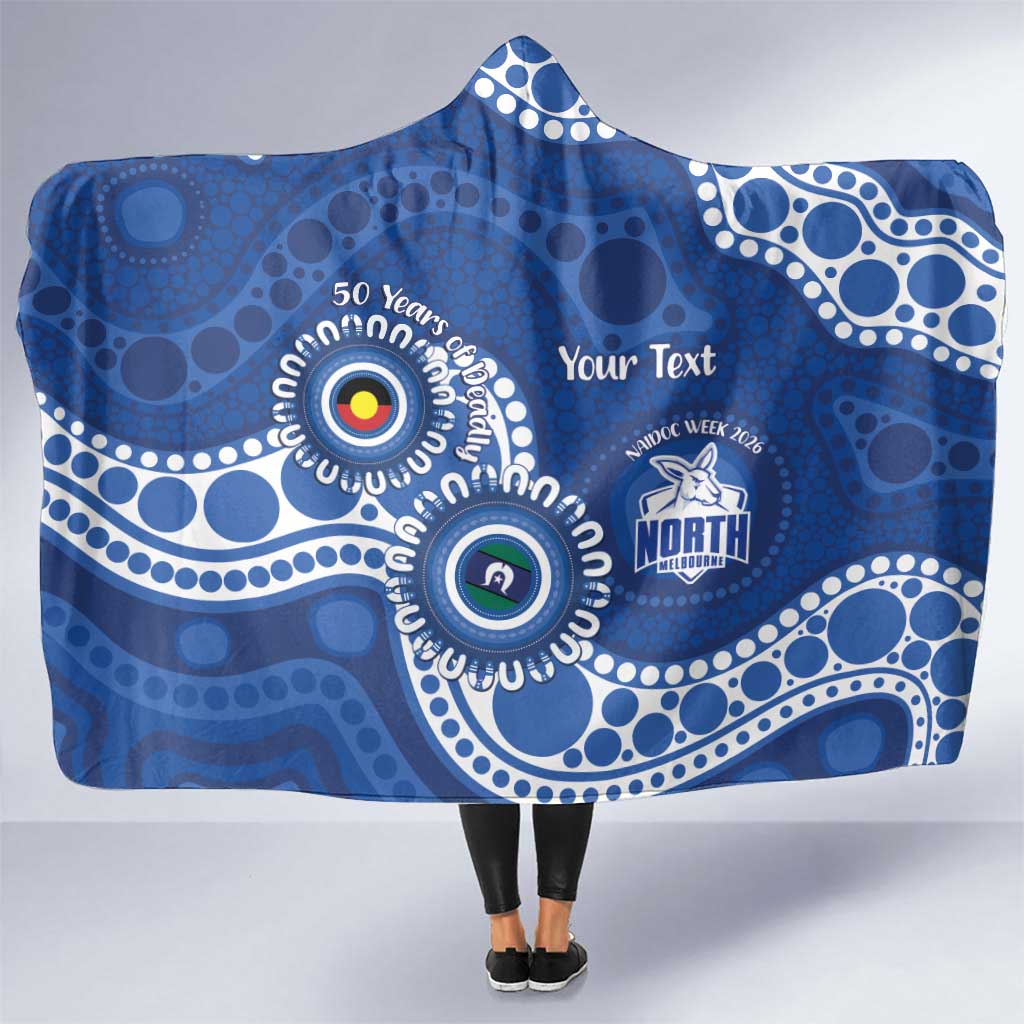 Kangaroos NAIDOC 2026 Personalised Hooded Blanket 50 Years of Deadly Aboriginal Art