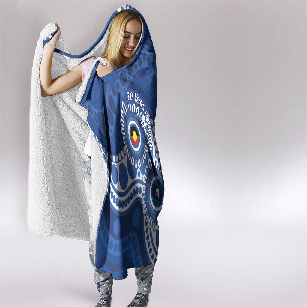 Kangaroos NAIDOC 2026 Personalised Hooded Blanket 50 Years of Deadly Aboriginal Art