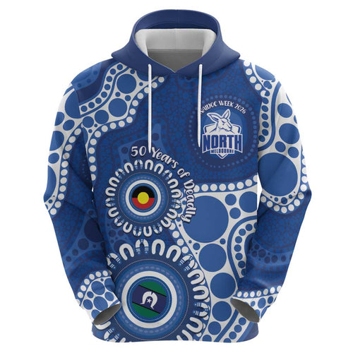 Kangaroos NAIDOC 2026 Personalised Hoodie 50 Years of Deadly Aboriginal Art