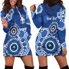 Kangaroos NAIDOC 2026 Personalised Hoodie Dress 50 Years of Deadly Aboriginal Art