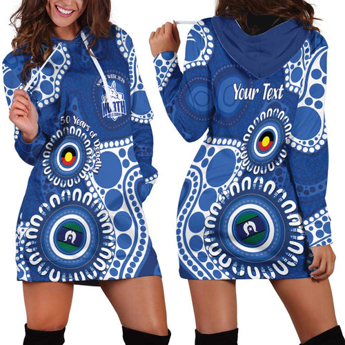 Kangaroos NAIDOC 2026 Personalised Hoodie Dress 50 Years of Deadly Aboriginal Art