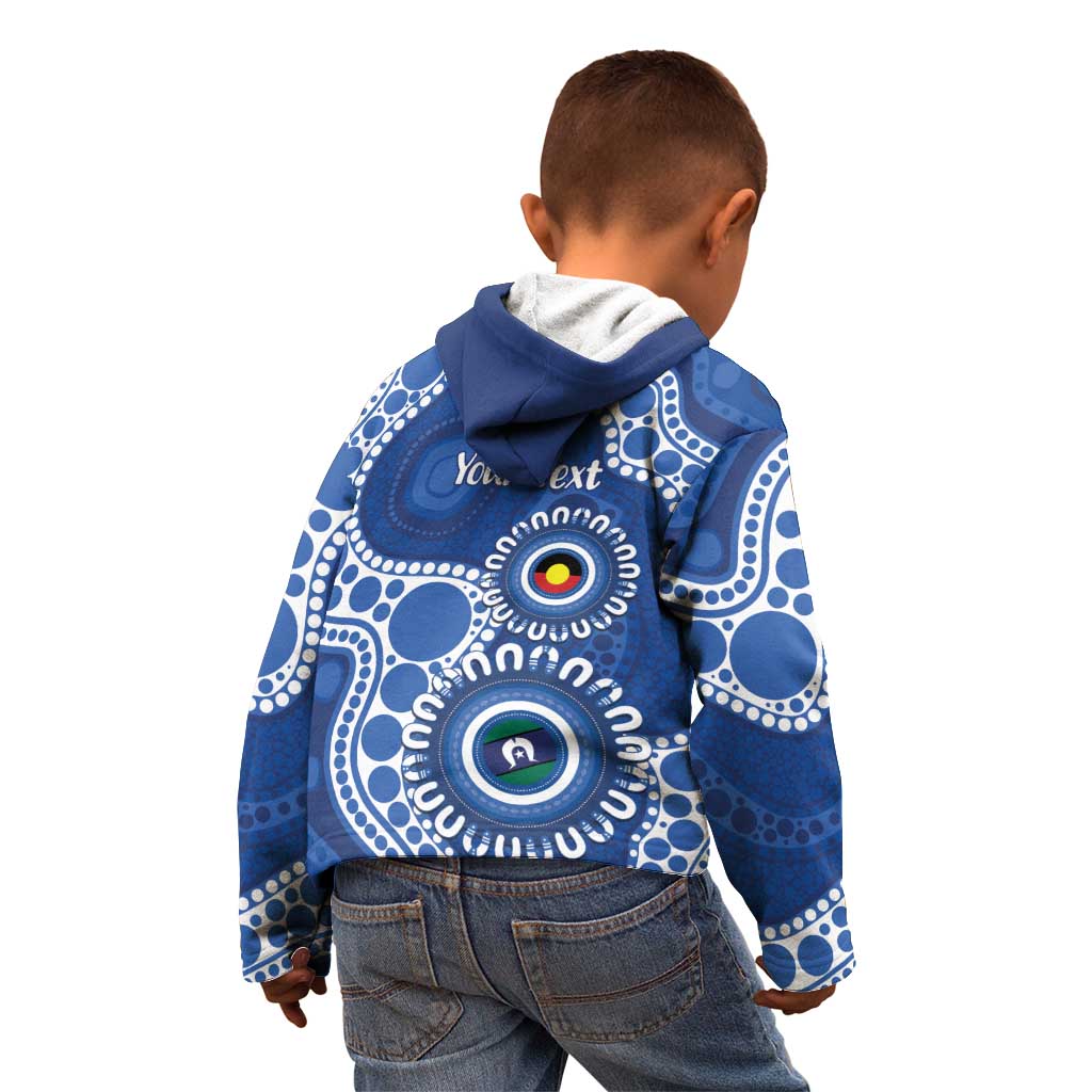 Kangaroos NAIDOC 2026 Personalised Kid Hoodie 50 Years of Deadly Aboriginal Art