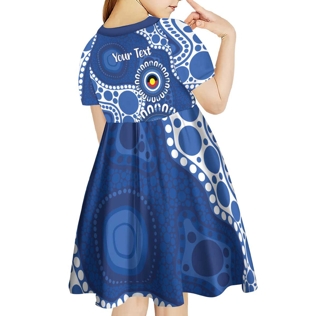 Kangaroos NAIDOC 2026 Personalised Kid Short Sleeve Dress 50 Years of Deadly Aboriginal Art
