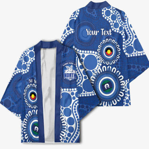 Kangaroos NAIDOC 2026 Personalised Kimono 50 Years of Deadly Aboriginal Art
