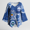 Kangaroos NAIDOC 2026 Personalised Kimono Sleeve Blouse 50 Years of Deadly Aboriginal Art