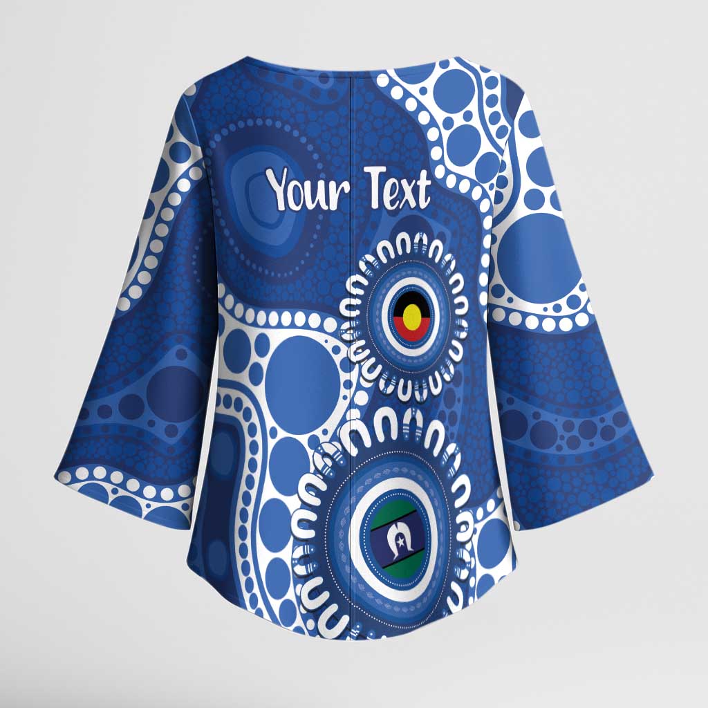 Kangaroos NAIDOC 2026 Personalised Kimono Sleeve Blouse 50 Years of Deadly Aboriginal Art