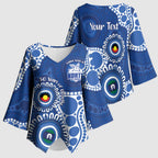 Kangaroos NAIDOC 2026 Personalised Kimono Sleeve Blouse 50 Years of Deadly Aboriginal Art