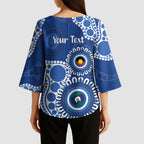 Kangaroos NAIDOC 2026 Personalised Kimono Sleeve Blouse 50 Years of Deadly Aboriginal Art