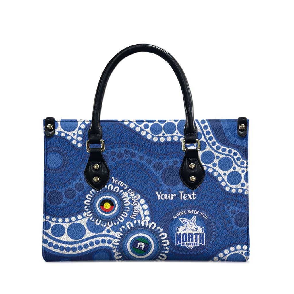 Kangaroos NAIDOC 2026 Personalised Leather Bag 50 Years of Deadly Aboriginal Art