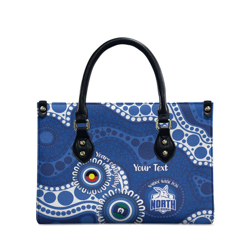 Kangaroos NAIDOC 2026 Personalised Leather Bag 50 Years of Deadly Aboriginal Art