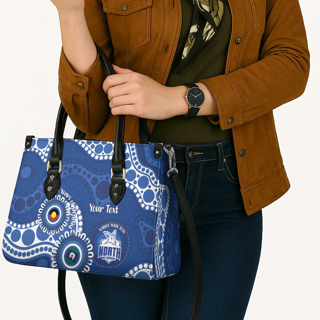 Kangaroos NAIDOC 2026 Personalised Leather Bag 50 Years of Deadly Aboriginal Art