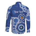 Kangaroos NAIDOC 2026 Personalised Long Sleeve Button Shirt 50 Years of Deadly Aboriginal Art
