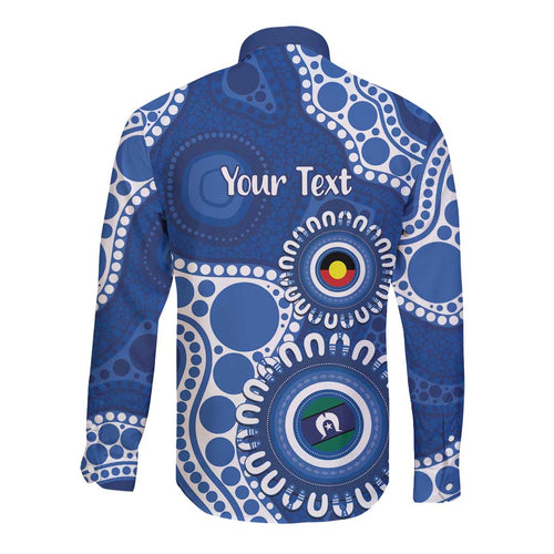 Kangaroos NAIDOC 2026 Personalised Long Sleeve Button Shirt 50 Years of Deadly Aboriginal Art
