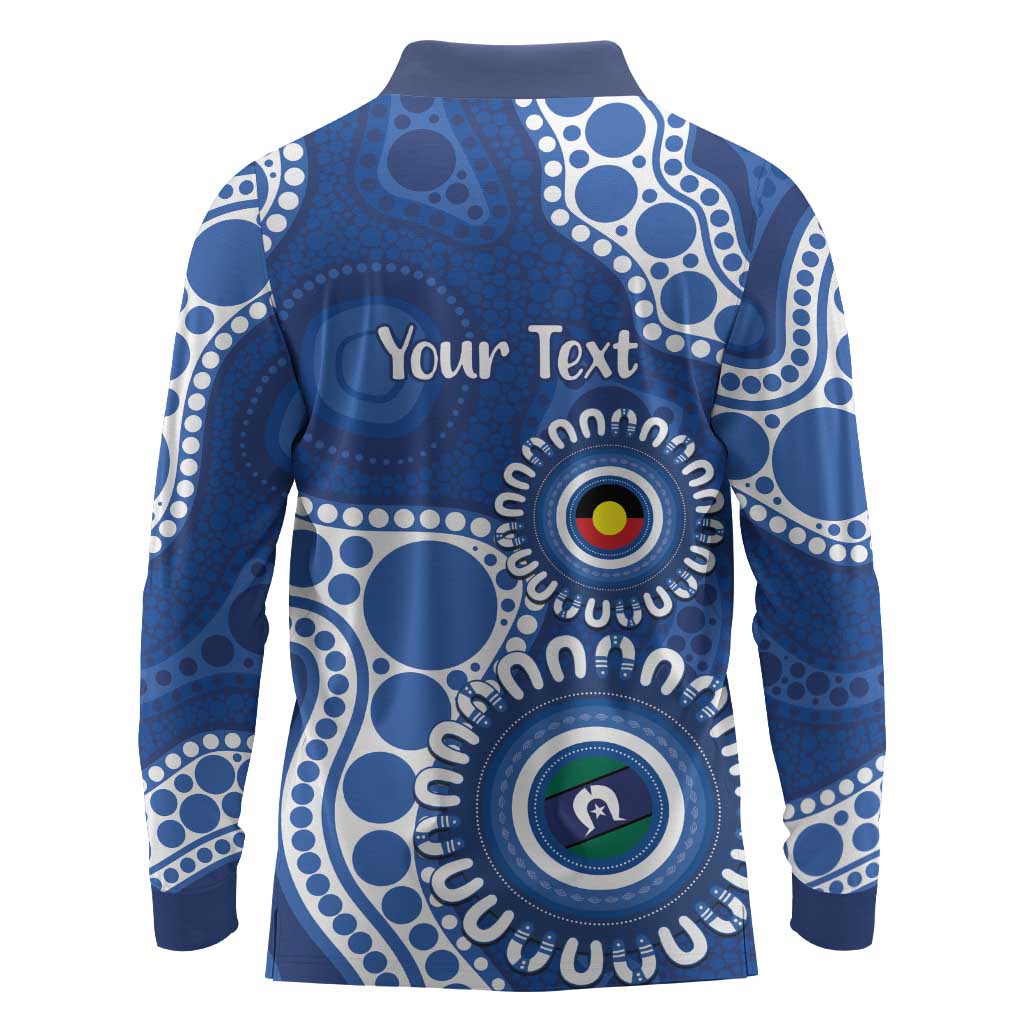 Kangaroos NAIDOC 2026 Personalised Long Sleeve Polo Shirt 50 Years of Deadly Aboriginal Art