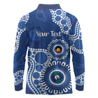 Kangaroos NAIDOC 2026 Personalised Long Sleeve Polo Shirt 50 Years of Deadly Aboriginal Art