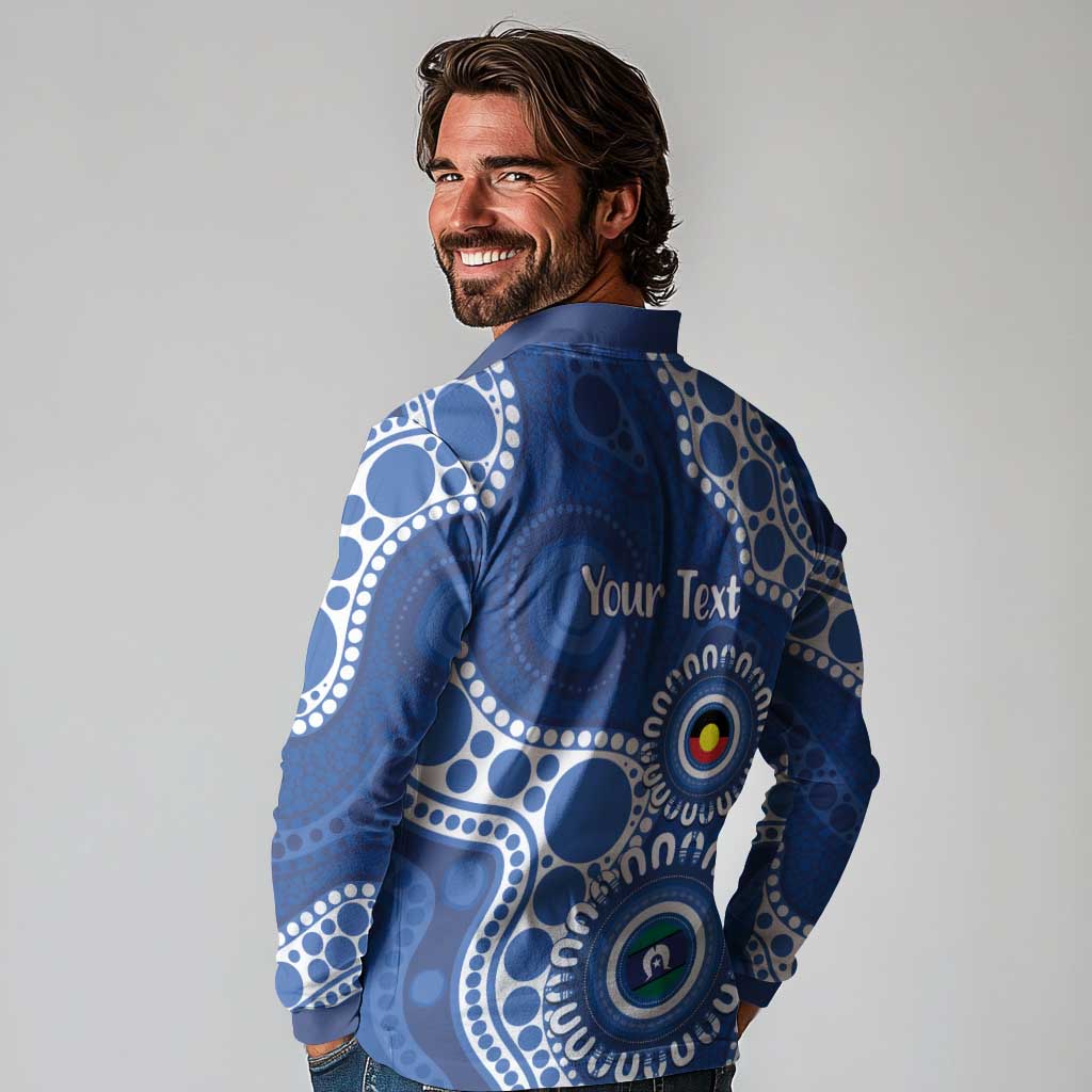 Kangaroos NAIDOC 2026 Personalised Long Sleeve Polo Shirt 50 Years of Deadly Aboriginal Art