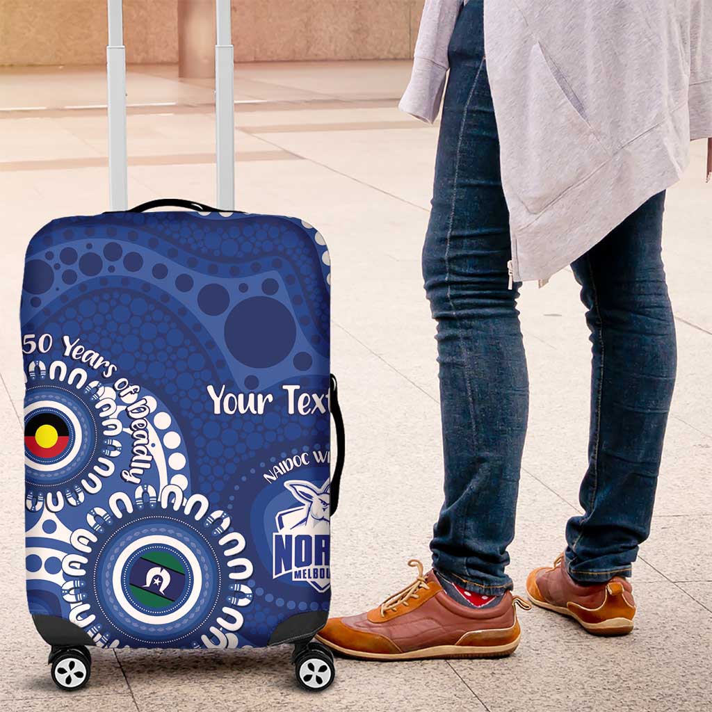 Kangaroos NAIDOC 2026 Personalised Luggage Cover 50 Years of Deadly Aboriginal Art
