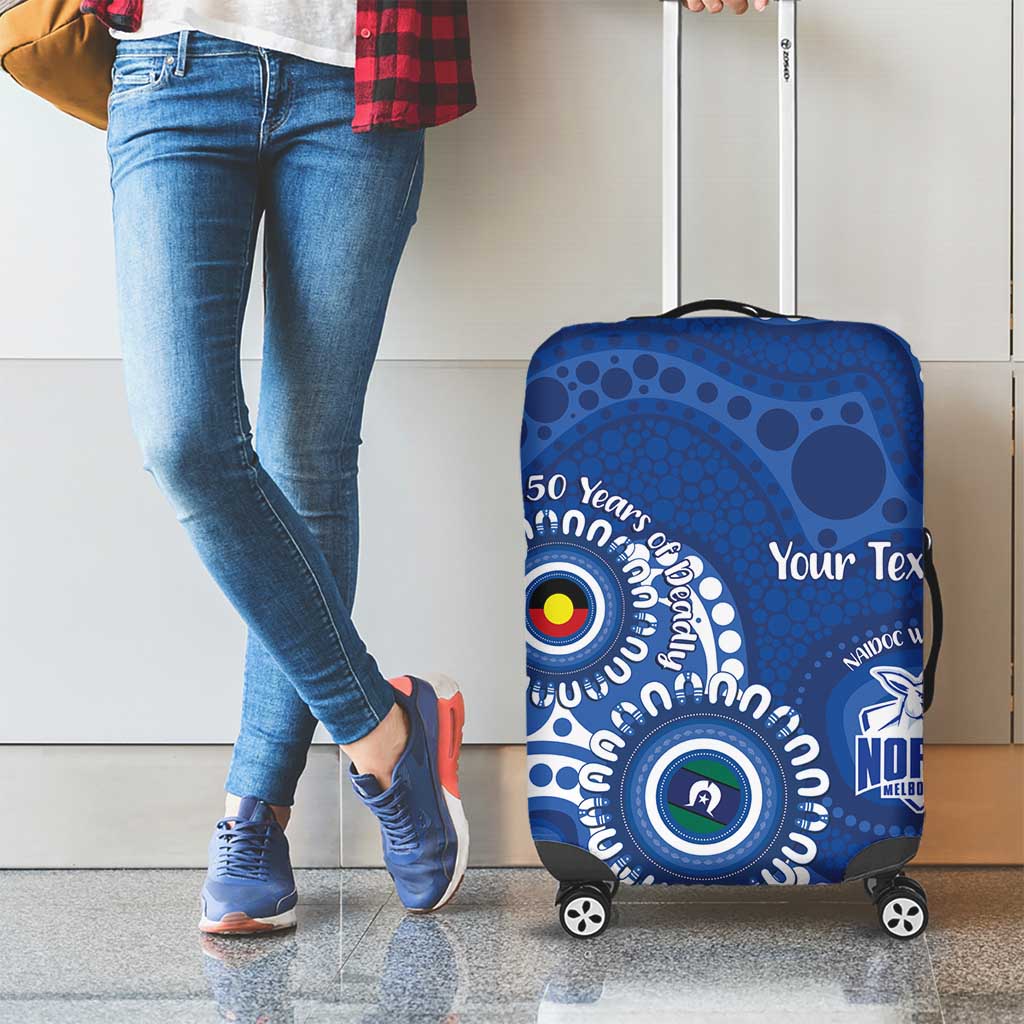 Kangaroos NAIDOC 2026 Personalised Luggage Cover 50 Years of Deadly Aboriginal Art