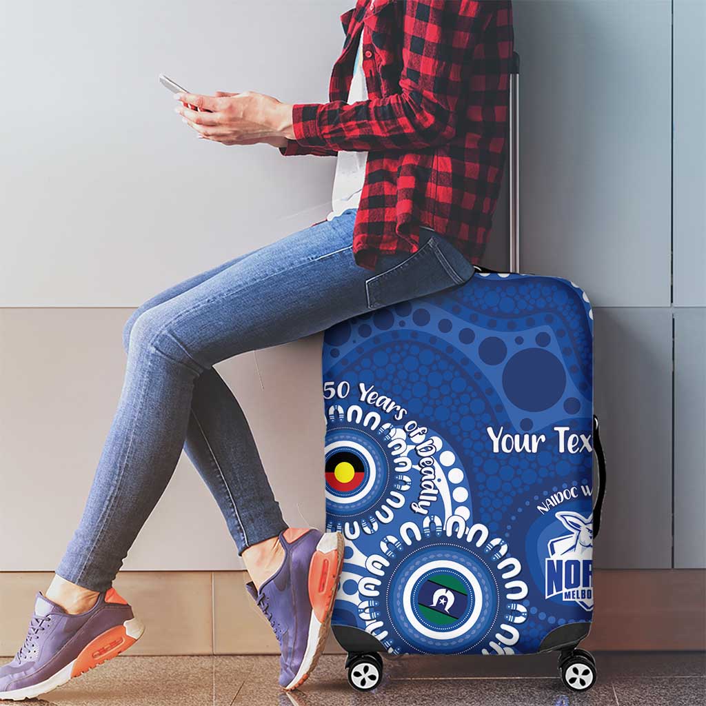 Kangaroos NAIDOC 2026 Personalised Luggage Cover 50 Years of Deadly Aboriginal Art